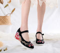 Autumn Elevator Shoes Woman Casual Harajuku Chinese Ethnic Style Canvas Vintage Embroidered Cloth Hanfu Shoes Women Zapatos