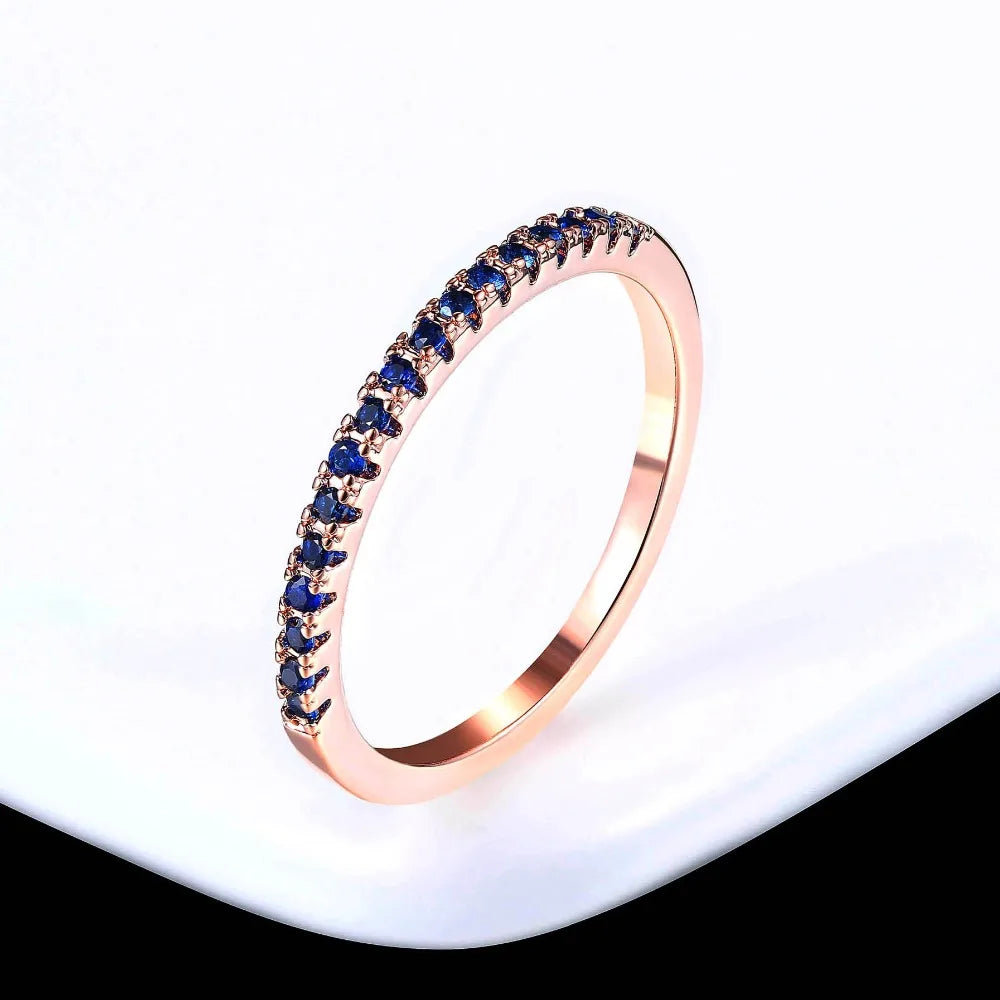 ZHOUYANG Wedding Ring For Women Man Concise Classical Multicolor Mini Cubic Zirconia Rose Gold Color Gift Fashion Jewelry R251