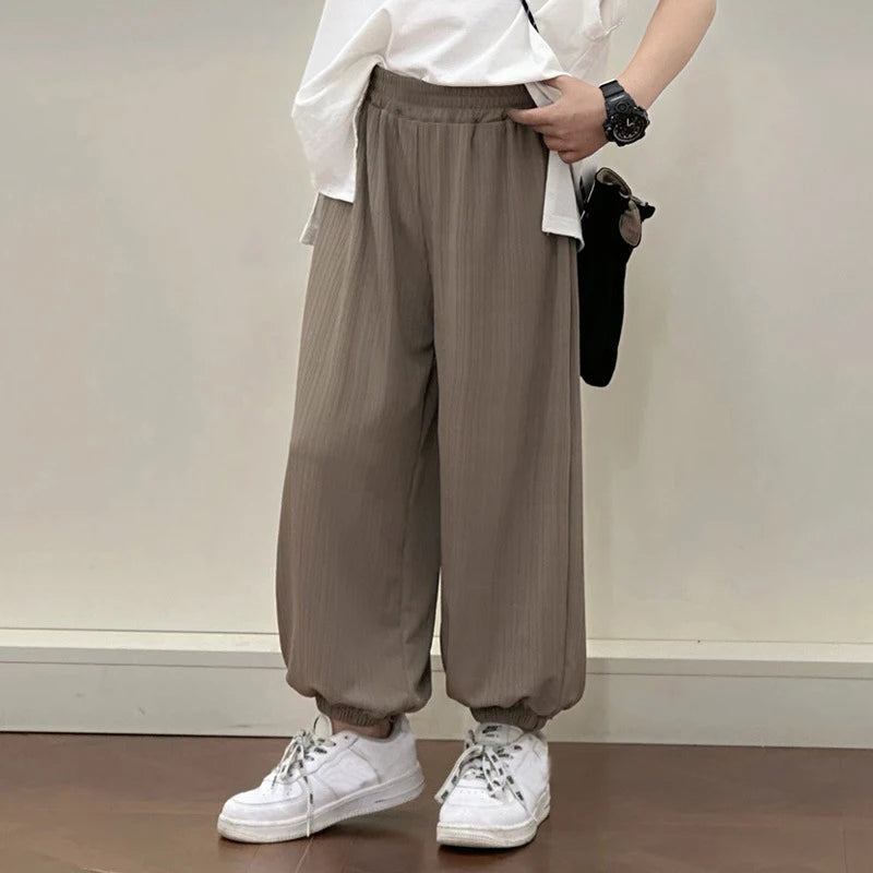 1pc Kid Mosquito Proof Pant Boy Girl Casual Loose Thin Trouser Ice Silk Spring Summer Baby Versatile Breathable Candy Color Pant