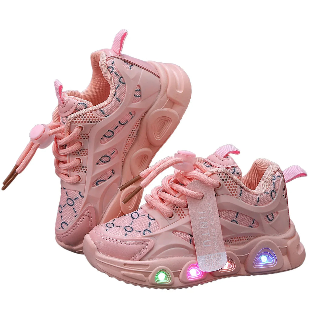 LED Baby Luminous Shoes LED Light Up Shoes For Girls Toddler Walking Shoes Girls Kids Children Baby Casual Sneaker for Boy Kid