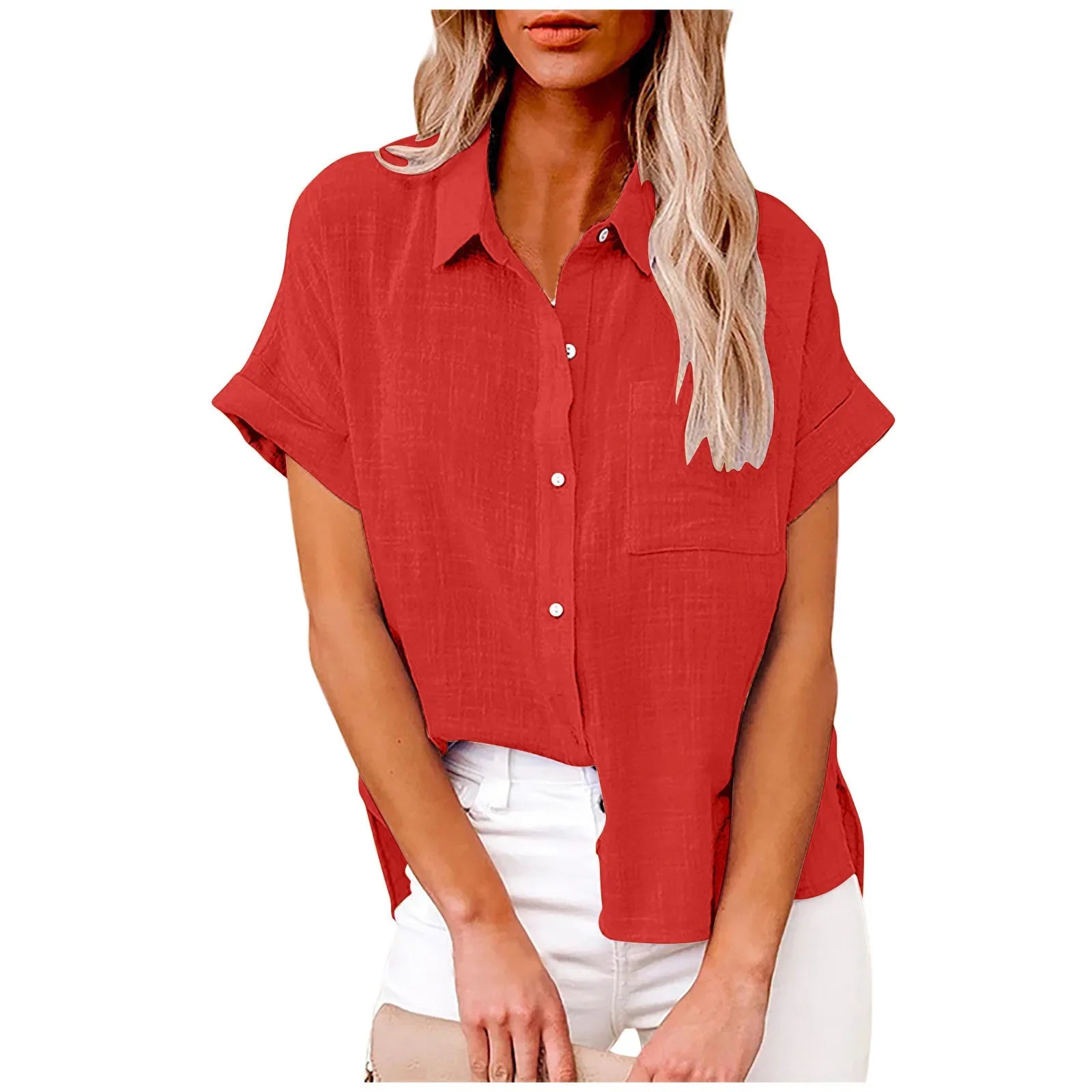 Short Sleeve Tops Tee Women Blusas Summer Loose Ladies T-Shirts Cotton Linen Blouse Woman Clothing Casual T Shirt Camisas Mujer