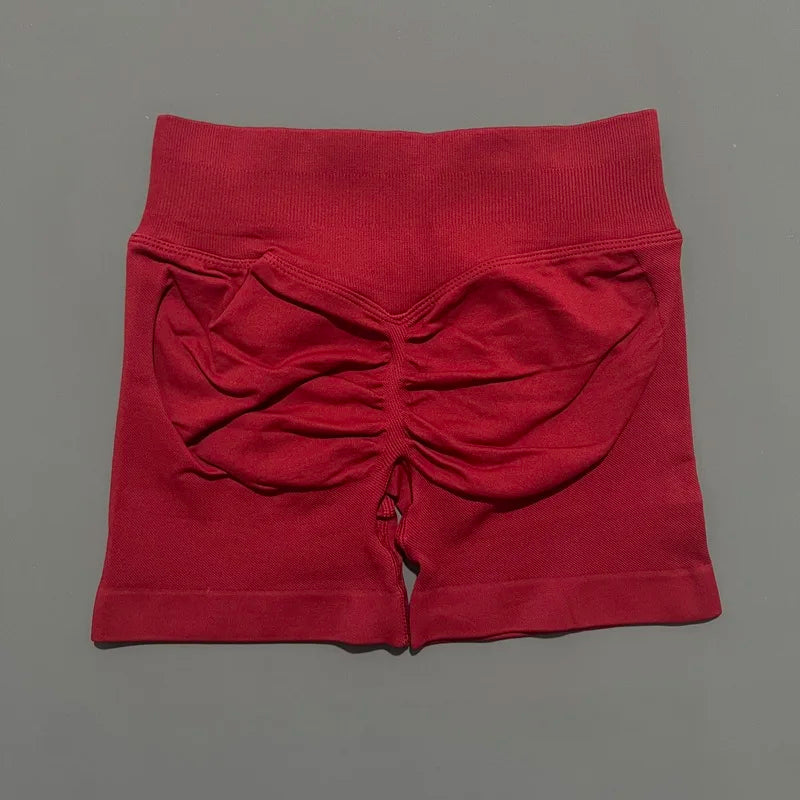 Women Gym Shorts High Waisted Yoga Shorts Fashionable and Sexy Running Fitness Pants Solid Color Yoga Leggings Training Shorts