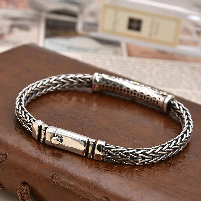 Hand-woven keel men's bracelet retro creative personality high-end niche couple gift