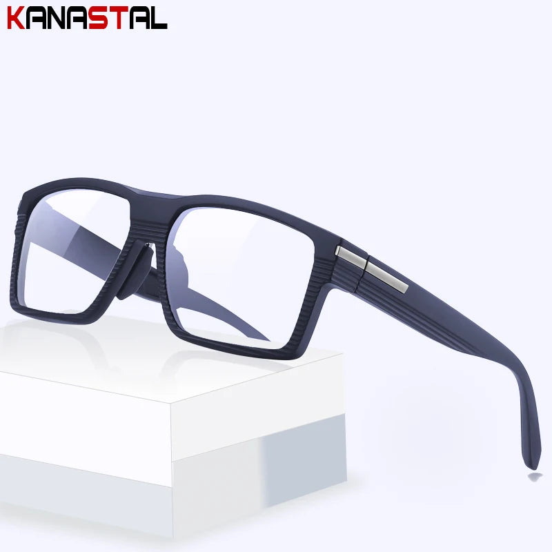 Men Blue Light Blocking Prescription Glasses Myopia Reading Eyewear Women CR39 Optical Lenses Computer TR90 Big Eyeglasses Frame