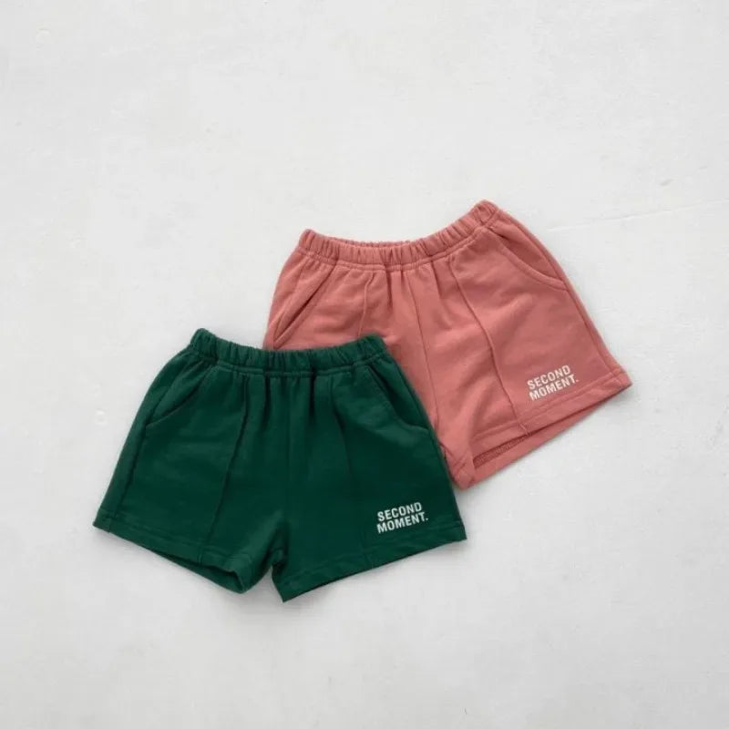 Summer Kids Clothes Set T-Shirt+Shorts Casual Outdoor Letters Print Suit Cotton Soft Breathable Two-Piece Kid Casual Tracksuits