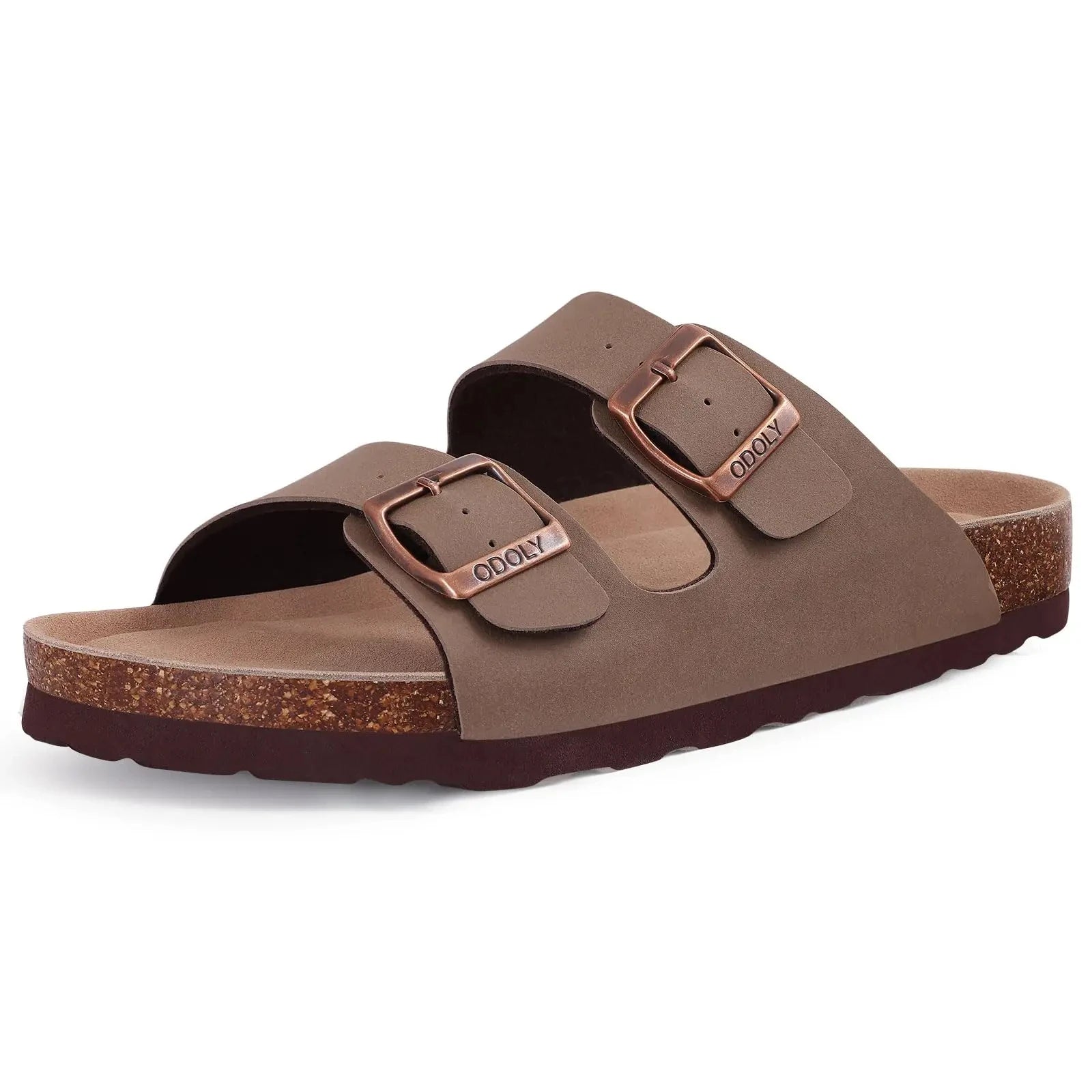 Litfun Classic Cork Clogs For Women Men Genuine Summer Clogs with Arch Support Cork Leather Home Mules Shoes Thick Beach Sandals