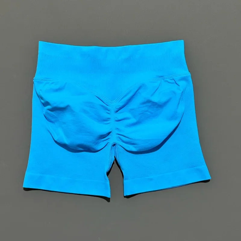 Women Gym Shorts High Waisted Yoga Shorts Fashionable and Sexy Running Fitness Pants Solid Color Yoga Leggings Training Shorts