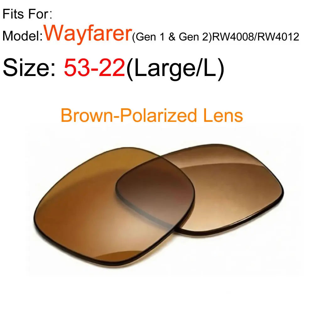 Photochromic &Polarized Replacement Sunglasses Lenses for Ray-Ban Meta Wayfarer RW4006 RW4008 4012 Gen1/2 AR Glasses Accessories