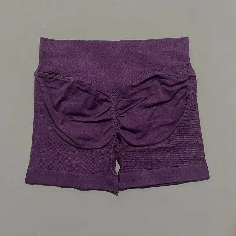 Women Gym Shorts High Waisted Yoga Shorts Fashionable and Sexy Running Fitness Pants Solid Color Yoga Leggings Training Shorts