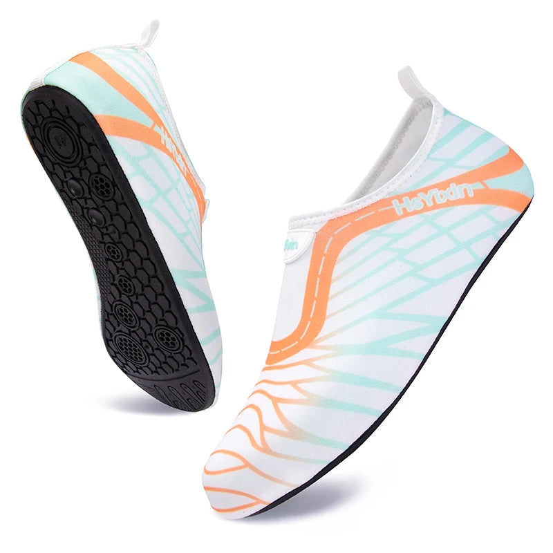 Lightweight, foldable portable travel Aqua shoes water shoes barefoot sand inspired shoes beach snorkeling swimming water shoes