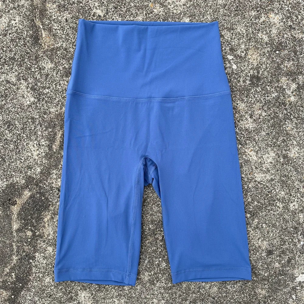 Solid Color Soft Athletic Cycling High Waist Yoga Short Leg Women Fitness Sports Short Comprehensive Training Jog Squat Proof