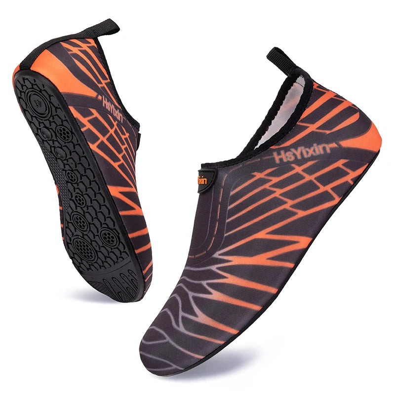 Lightweight, foldable portable travel Aqua shoes water shoes barefoot sand inspired shoes beach snorkeling swimming water shoes