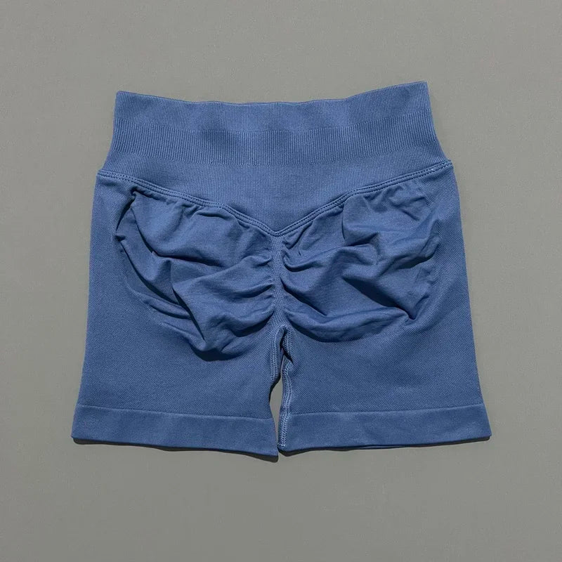 Women Gym Shorts High Waisted Yoga Shorts Fashionable and Sexy Running Fitness Pants Solid Color Yoga Leggings Training Shorts