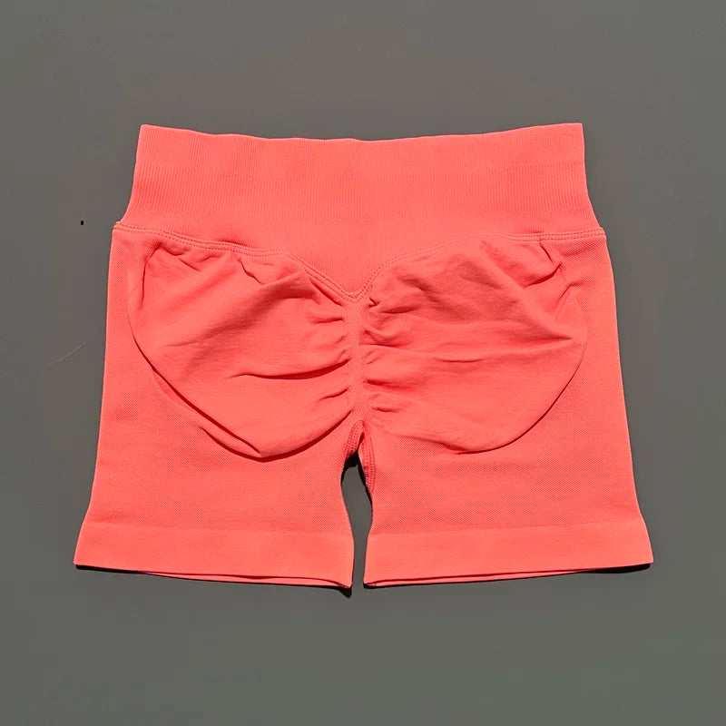 Women Gym Shorts High Waisted Yoga Shorts Fashionable and Sexy Running Fitness Pants Solid Color Yoga Leggings Training Shorts