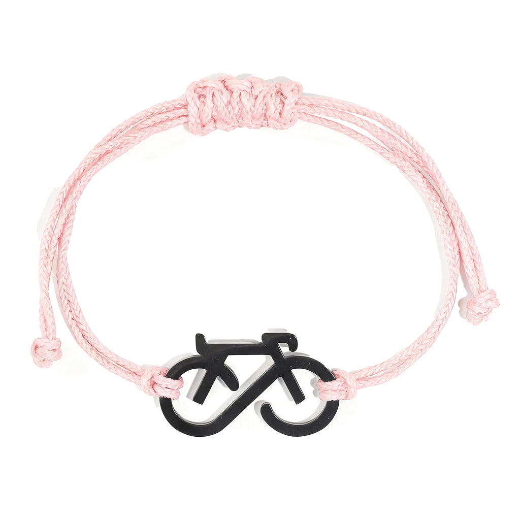 2025 Fashion Bicycle Bracelet New Trendy Sports Cycling Periphery Pendant Bracelet Pink Bicycle Jewelry