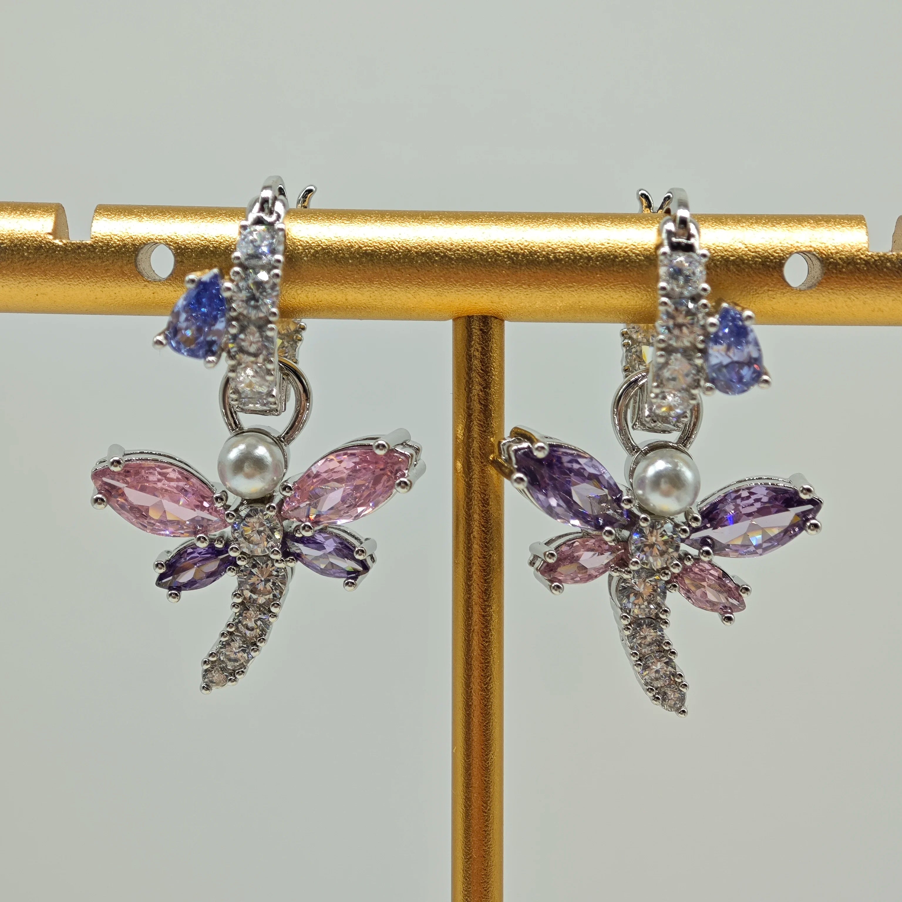2026 New High Quality Dragonfly Necklace Earrings Crystal Jewelry Set Women Wear Rings Bracelets Enchanting Jewelry