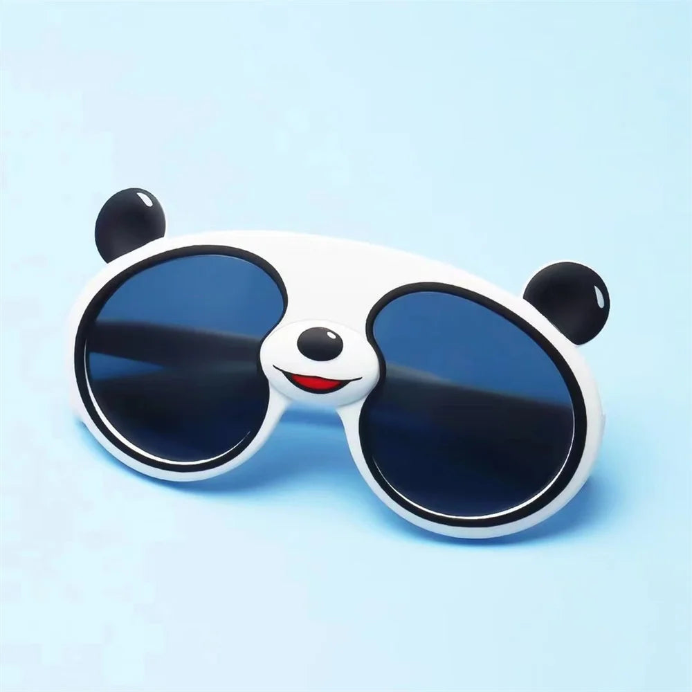 KLASSNUM Kids Boys Girls Funny Panda Sunglasses Cute Cartoon Children's Sun Glasses Silicone Frame Outdoor UV400 Shades New In