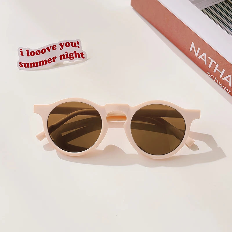 New Boys Girls Double Leopard Round Outdoor Children Sun Protection Sunglasses Kids Colors Protect Eyes Baby UV400 Sunglasses