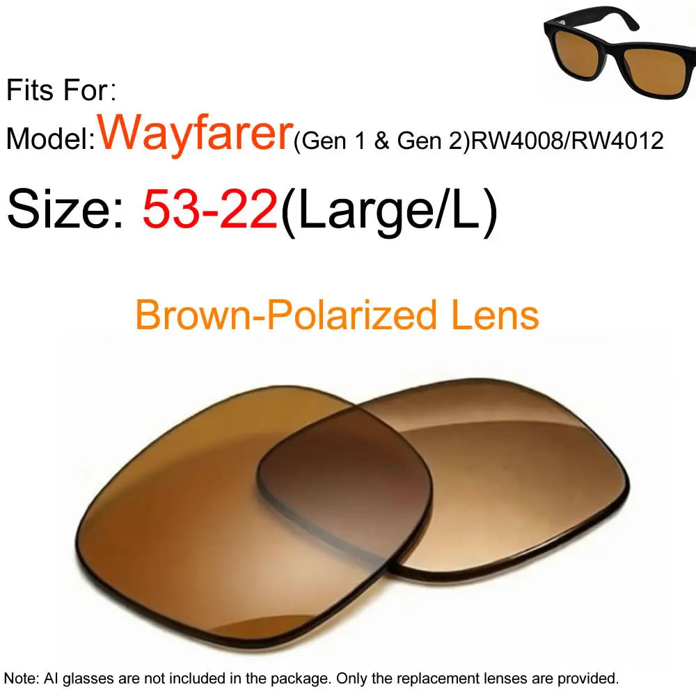Photochromic for Ray Ban Meta Lens Replacement Transitions RW4006/4008/RW4012 Wayfarer Polarized Replacement Lenses Accessories