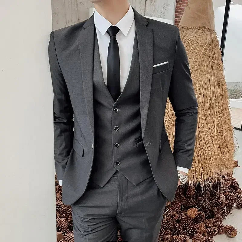 Suits Men's Fashionable Banquet Tailored Solid-color Dance Singer Trend Host Casual Wedding Banquet Dress Male Star Performance