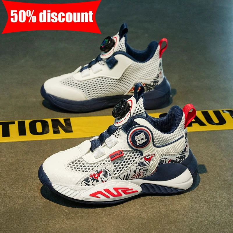 Childrens Sports Shoes Fashionable Lightweight Summer New Comfortable Sports Tennis Shoes Anti Slip Rebound School Jogging Shoes