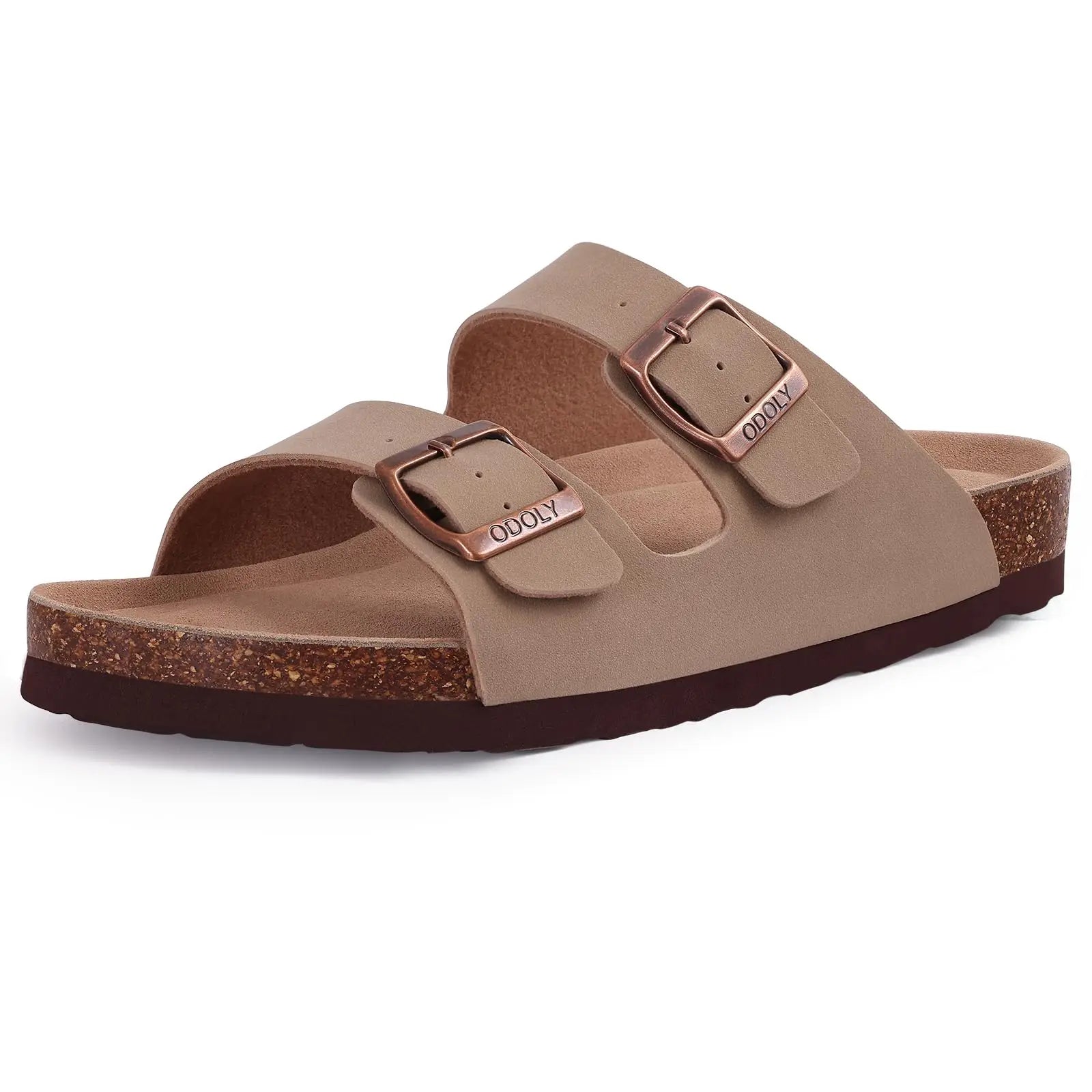Litfun Classic Cork Clogs For Women Men Genuine Summer Clogs with Arch Support Cork Leather Home Mules Shoes Thick Beach Sandals