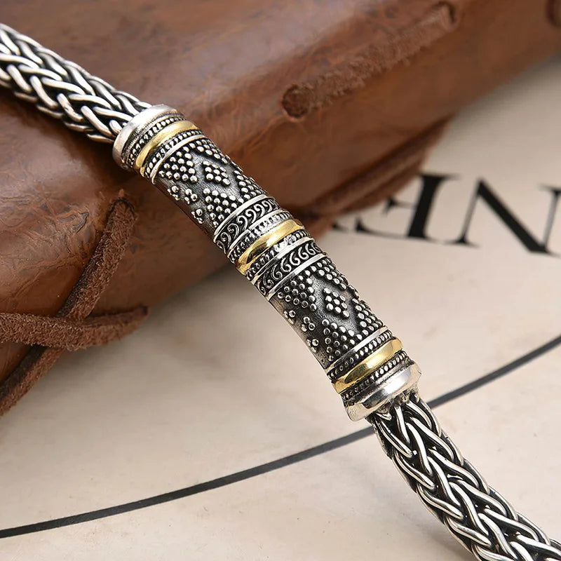 Hand-woven keel men's bracelet retro creative personality high-end niche couple gift