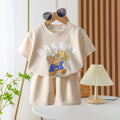 Short Sleeve Shorts Outfits 1 2 3 4Years Old Child Clothing Set Cartoon Print Tshirt+Shorts Casual Fashion Tops Shorts Two Piece