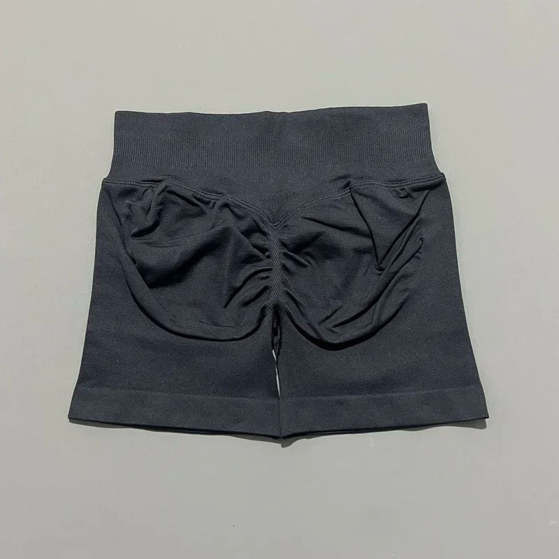Women Gym Shorts High Waisted Yoga Shorts Fashionable and Sexy Running Fitness Pants Solid Color Yoga Leggings Training Shorts