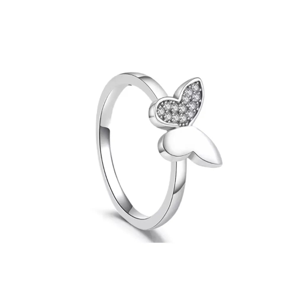 Hot Selling 925 Silver,Square,Bow,Flower,Playing Card Ring,Size 6 7 8 9,Suitable for European Women's Charm Luxury Jewelry Gifts