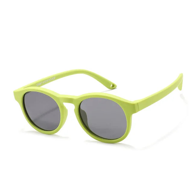 0-3 Years Newborn Fashion Baby's First Sunglasses with Strap Round Flexible UV400 Polarized Infant Silicone Sunglasses Accessory