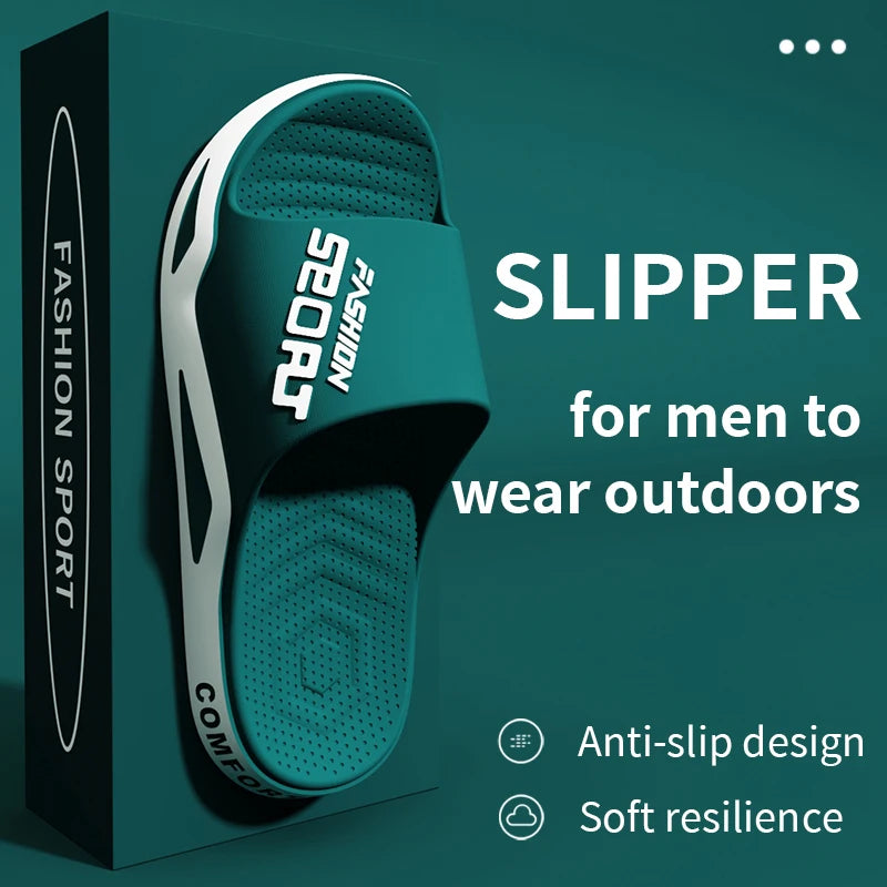 High Quality Men's Summer Fashion Thick Sole Sandals,Viral Beach Pool Slides,Non-Slip Bathroom Slippers,Trendy Male Sports Shoes