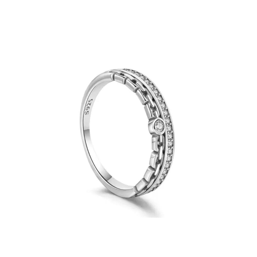 Hot Selling 925 Silver,Square,Bow,Flower,Playing Card Ring,Size 6 7 8 9,Suitable for European Women's Charm Luxury Jewelry Gifts