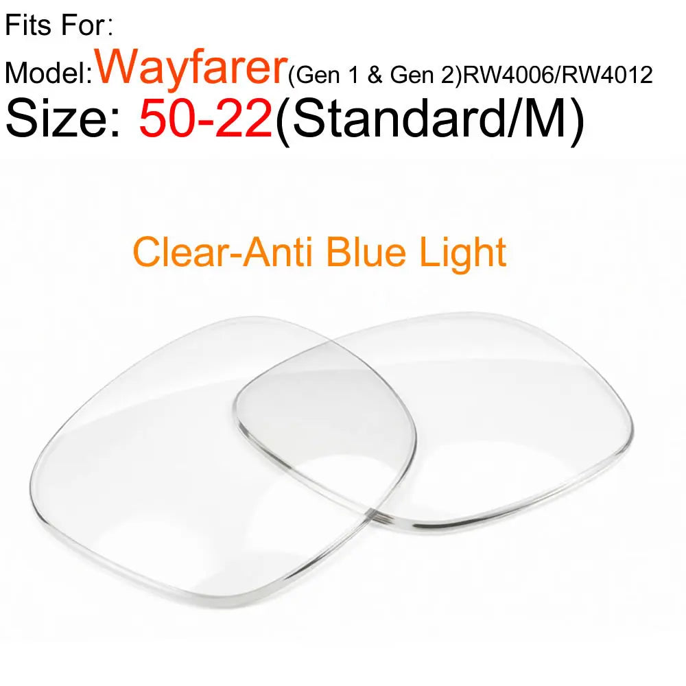 Photochromic &Polarized Replacement Sunglasses Lenses for Ray-Ban Meta Wayfarer RW4006 RW4008 4012 Gen1/2 AR Glasses Accessories
