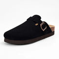 Litfun Classic Cork Clogs For Women Men Genuine Summer Clogs with Arch Support Cork Leather Home Mules Shoes Thick Beach Sandals