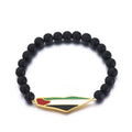 HNSP Palestine Beaded Bracelet For Men Hand Chain Stainless Steel Palestine Map Flag Pendant Jewelry Accessories Series