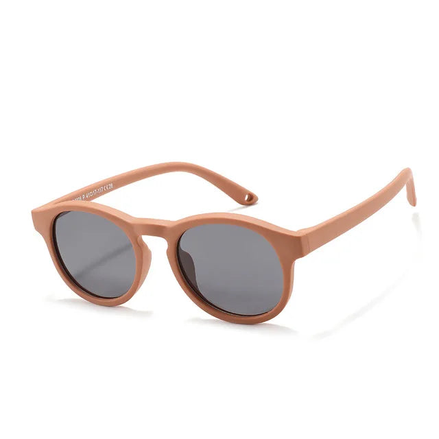 0-3 Years Newborn Fashion Baby's First Sunglasses with Strap Round Flexible UV400 Polarized Infant Silicone Sunglasses Accessory