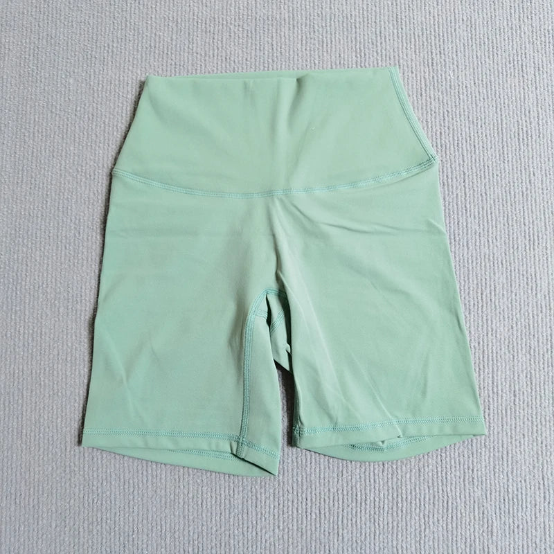 Yoga Shorts Solid Color Soft Women Sport Shorts Compression Support Sweat  Comprehensive Training Jog Cycling Internal Pocket