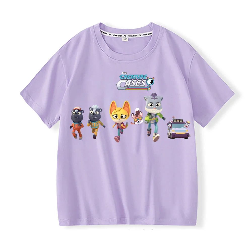 the creature cases Kawaii 100%Cotton T-shirts High Quality Short Sleeve Boys Girls Children T Shirt Graphic Printing Camisetas