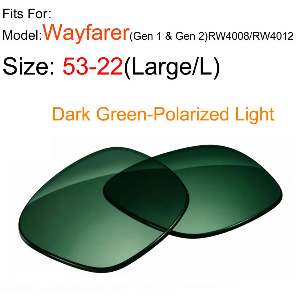Photochromic &Polarized Replacement Sunglasses Lenses for Ray-Ban Meta Wayfarer RW4006 RW4008 4012 Gen1/2 AR Glasses Accessories