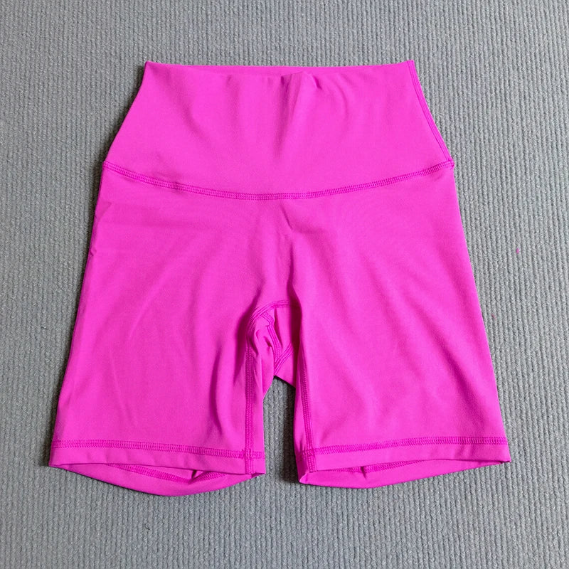 Yoga Shorts Solid Color Soft Women Sport Shorts Compression Support Sweat  Comprehensive Training Jog Cycling Internal Pocket