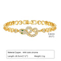 Elegant Pave Link Women's Chain Bracelets Cubic Zirconia Inlay Statement Jewelry