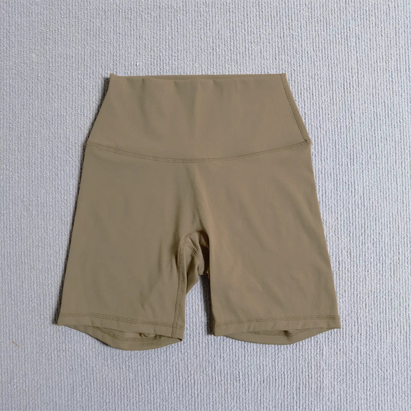 Yoga Shorts Solid Color Soft Women Sport Shorts Compression Support Sweat  Comprehensive Training Jog Cycling Internal Pocket