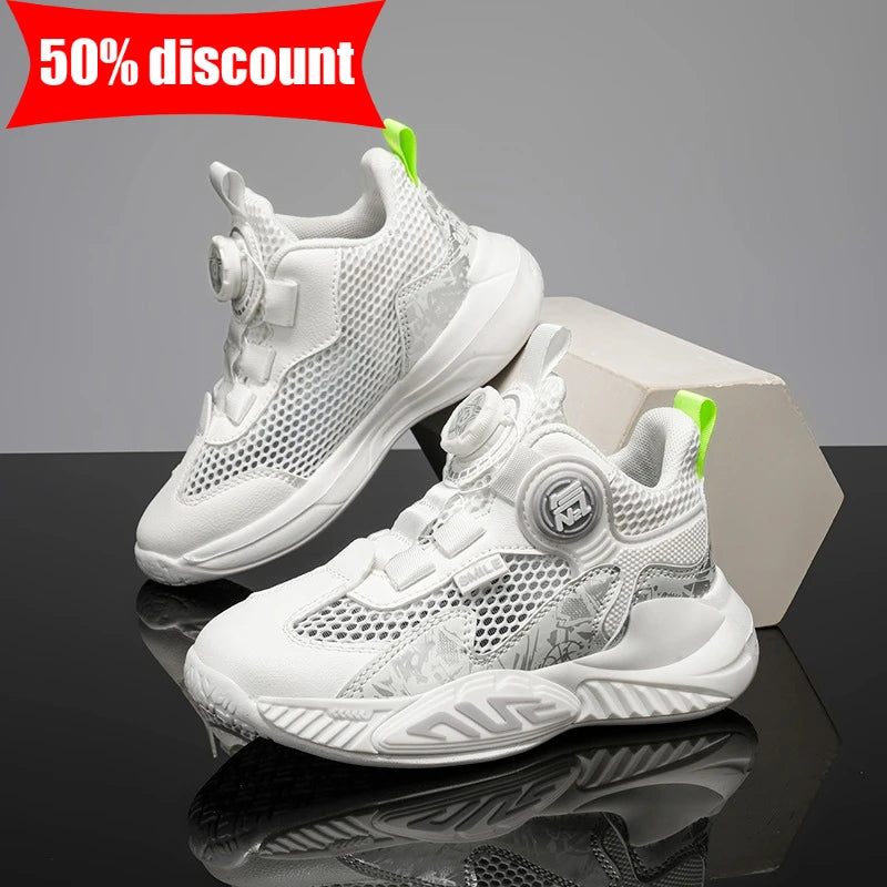 Childrens Sports Shoes Fashionable Lightweight Summer New Comfortable Sports Tennis Shoes Anti Slip Rebound School Jogging Shoes
