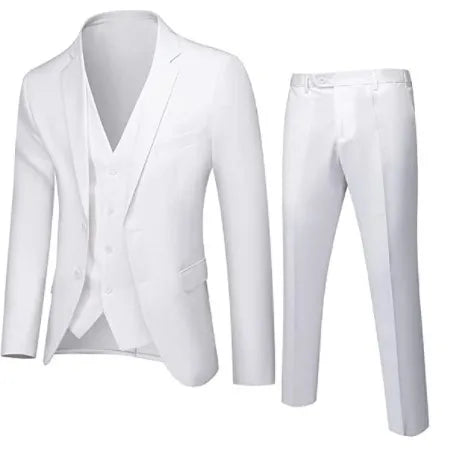 Men Business Professional Slim Fit Two Piece Suit Formal Groomsman Wedding Attire