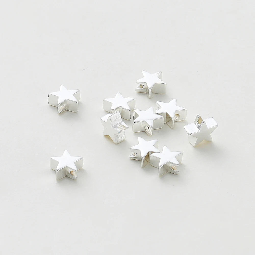 20pcs/lot 14K/18K Gold Color Plated Star Shape Beads Bracelet Spacer Beads for DIY Jewelry  Necklace Decorate Making Supplies