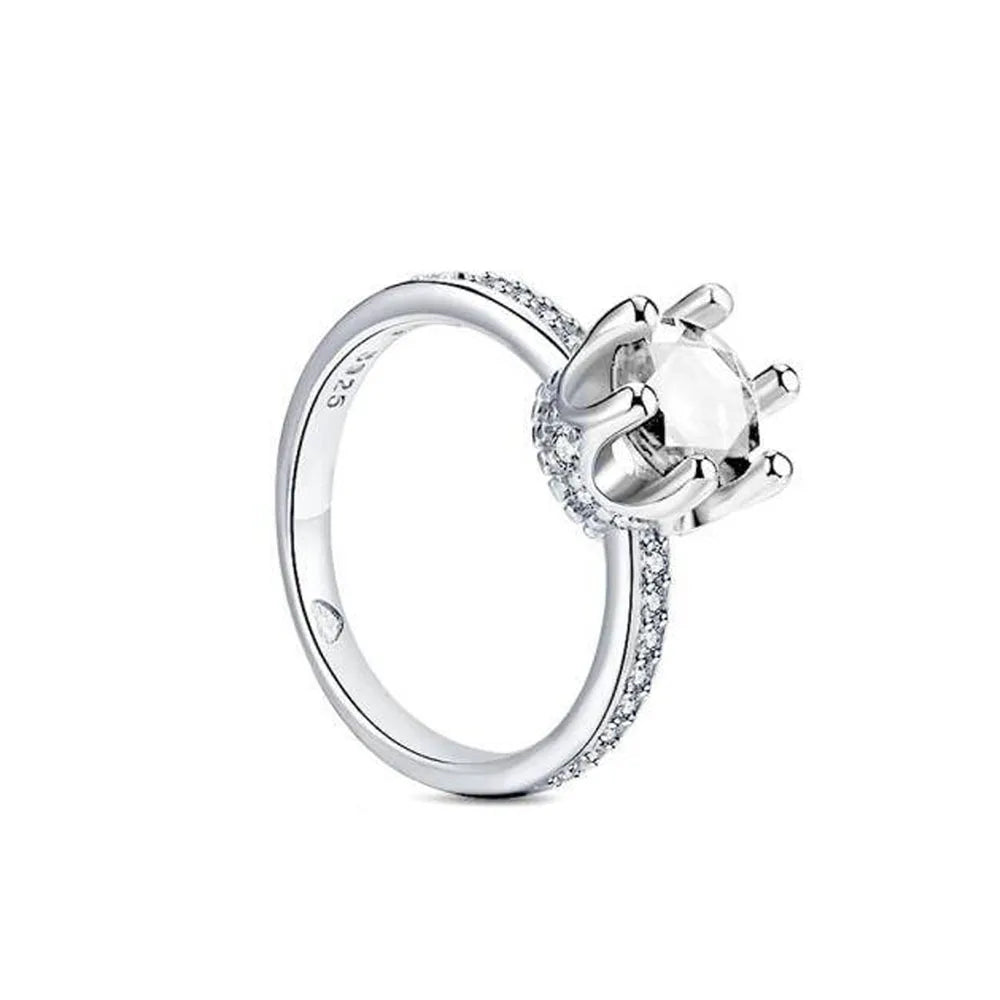 Hot Selling 925 Silver,Square,Bow,Flower,Playing Card Ring,Size 6 7 8 9,Suitable for European Women's Charm Luxury Jewelry Gifts