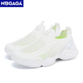 Summer Children Boys Sock Shoes Fashion Knit Breathable Lightweight Running Sports Shoes Slip-On Casual Walking Footwear