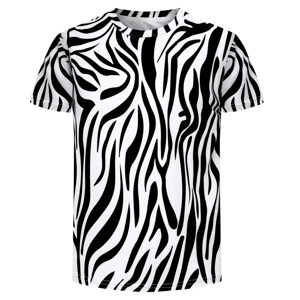 Tiger Skin Leopard Print Funny T-Shirt Boys girls short sleeve tees 2-10Y Summer Kids Clothes Animal T Shirt for party Clothing