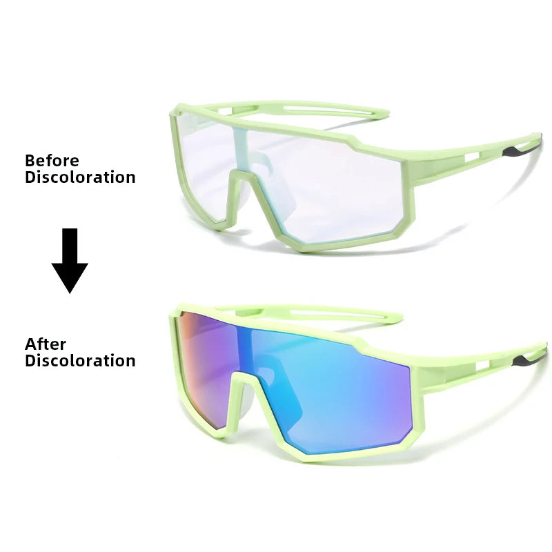 Flexible Ultra-Light Kids Sports Sunglasses TPEE Frame Photochromic UV400 Protection Goggle Cycling Running Outdoor Activities
